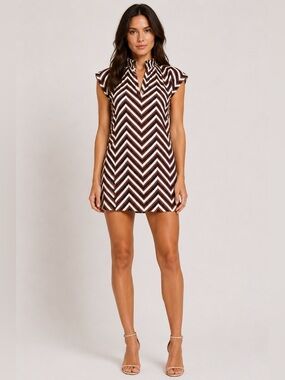 NWT Never A Wallflower Vicki Chevron Mini
Dress Size XS